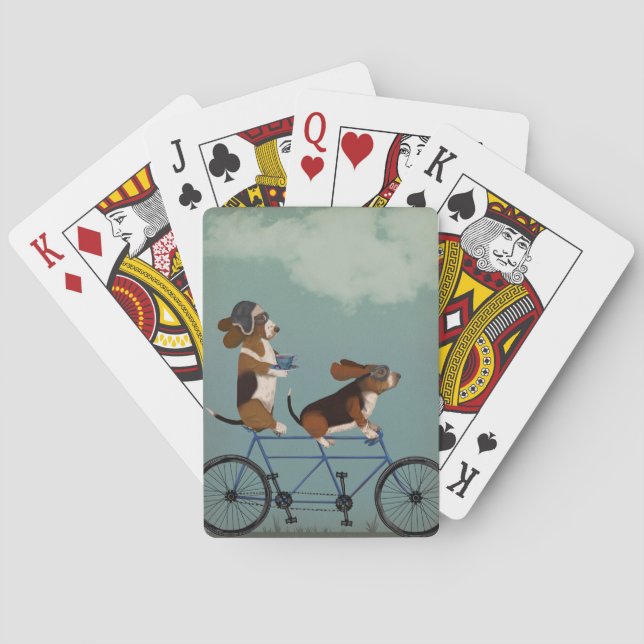 Basset Hound Tandem Poker Cards (Back)