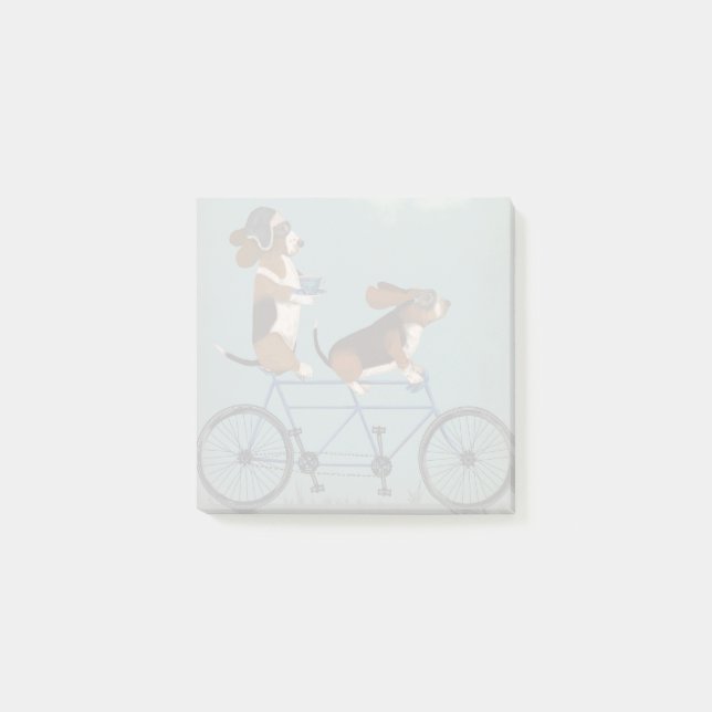 Basset Hound Tandem Post-it Notes (Front)