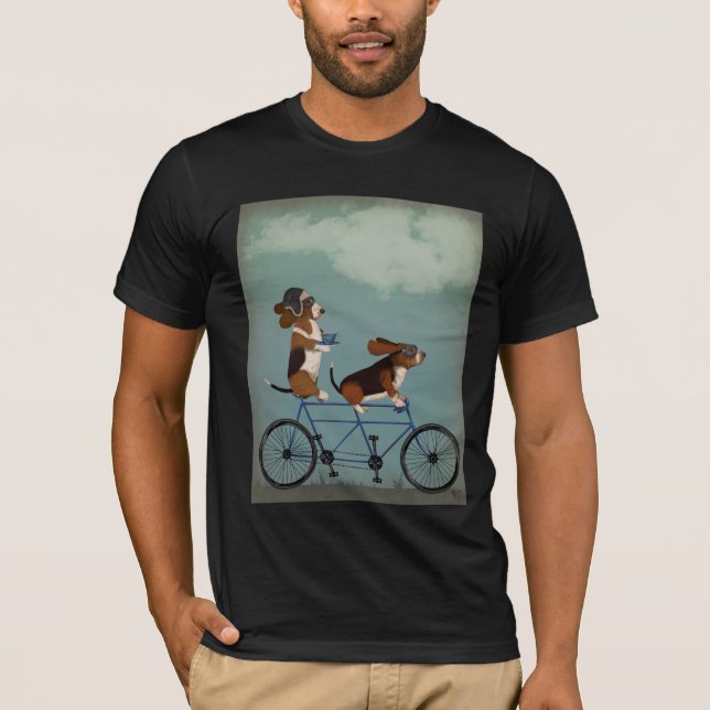 Basset Hound Tandem T-Shirt (Front)