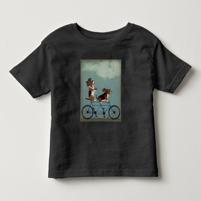 Basset Hound Tandem Toddler T-shirt (Front)