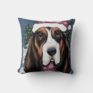 BASSET HOUND THROW PILLOW