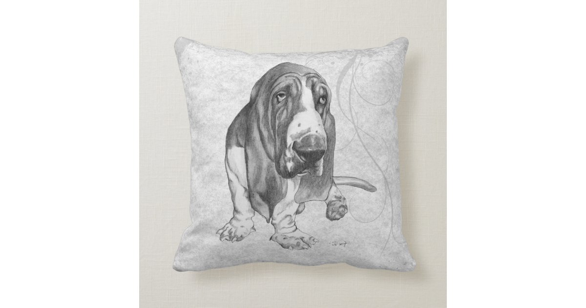 Multicolor Early Kirky Basset Hound Eating Doughnuts Throw Pillow 16x16 Multicolor Early Kirky Basset Hound Eating Doughnuts Throw Pillow 16x16