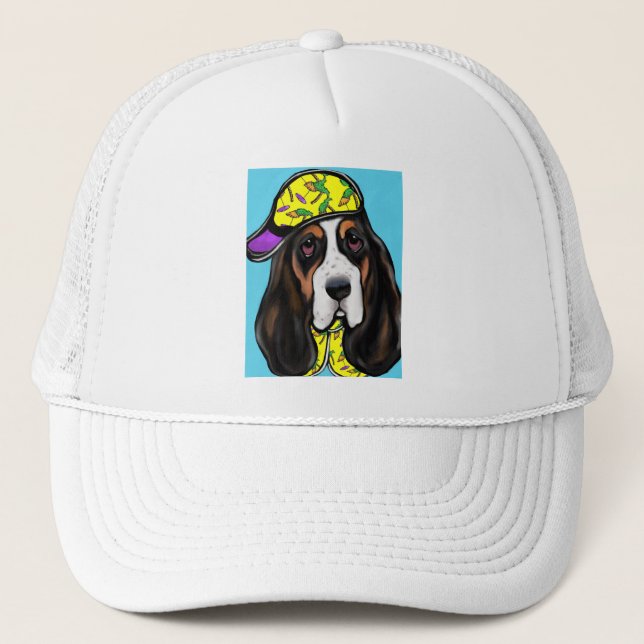 Basset Hound Trucker Hat (Front)