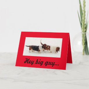 Basset Hound Valentine's Day card