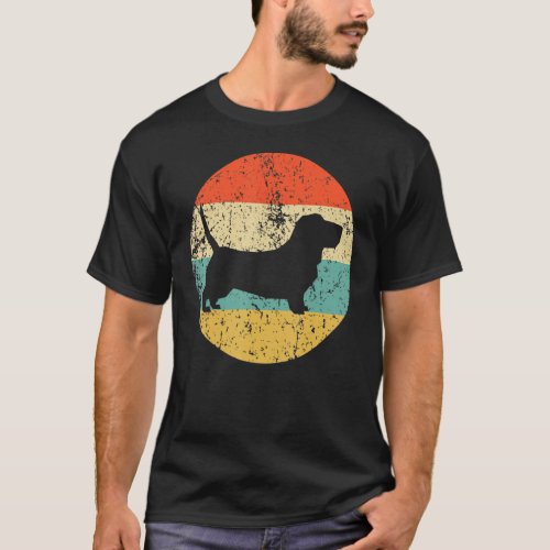 Basset Hound  Vintage Retro Basset Hound Dog  T_Shirt