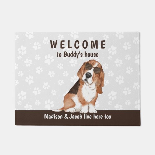 Basset Hound Watchdog Doormat