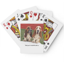 Basset hound wedding favor playing cards