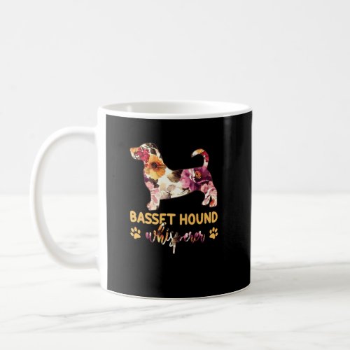 Basset Hound Whisperer Flower Dog  Coffee Mug