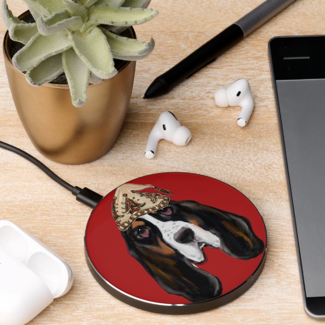 BASSET  HOUND    WIRELESS CHARGER  (Desk 2)