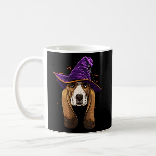 Basset Hound Witch Halloween Dog Coffee Mug