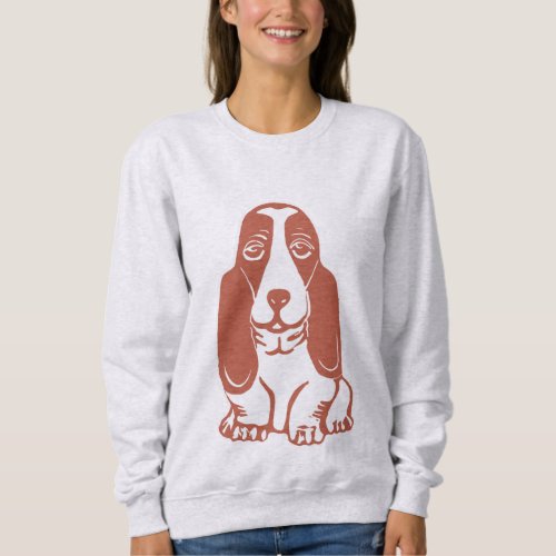 Basset Hound Womens Sweatshirt