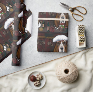 BASSET HOUND WRAPPING PAPER