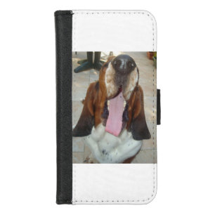 basset_hound yawning iPhone 8/7 wallet case