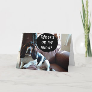 BASSET HOUND-YOU/ONLY YOU ARE ON MY MIND HOLIDAY CARD
