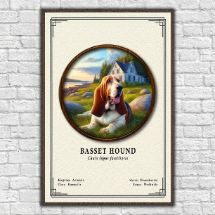 Basset Hound Zoology Series Poster