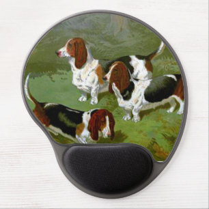 Basset Hounds Gel Mousepad