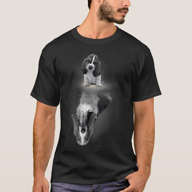 Basset Hounds Little And Big Bassets T-Shirt (Front)
