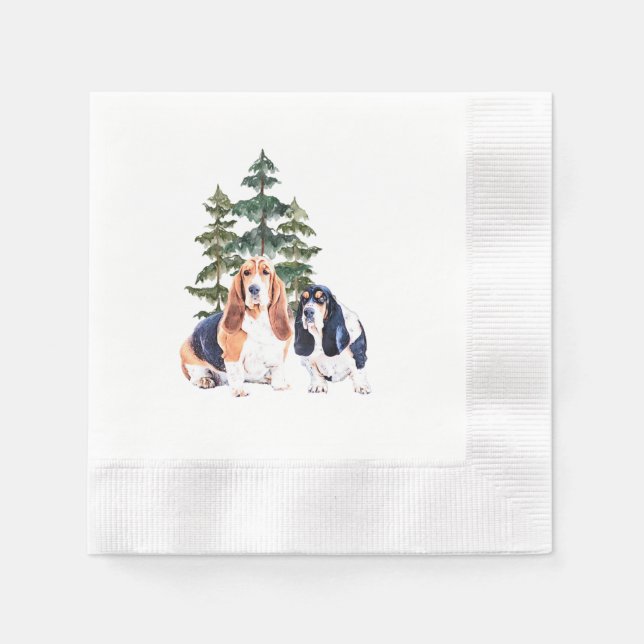 Basset Hounds Napkins (Front)
