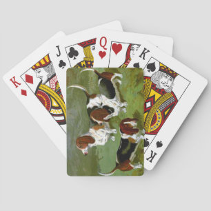 Basset Hounds Playing Cards
