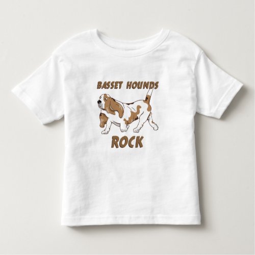 bassET HOUNDS ROCK ALL Toddler T_shirt