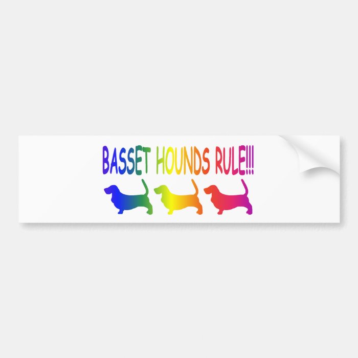 Basset Hounds Rule Bumper Stickers