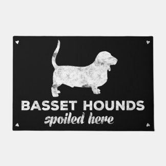 Basset Hounds Spoiled Here Doormat