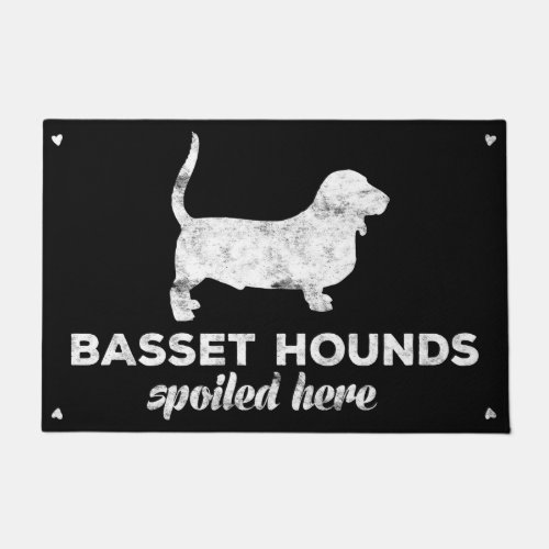 Basset Hounds Spoiled Here Doormat