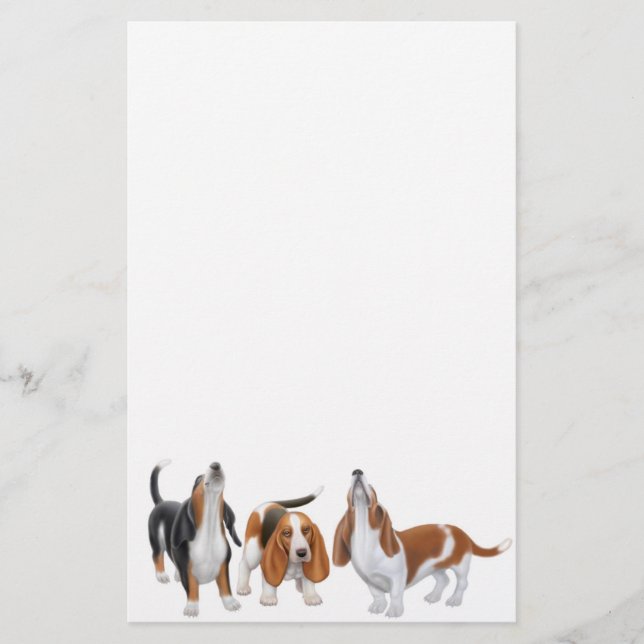 Basset Hounds Stationery (Front)