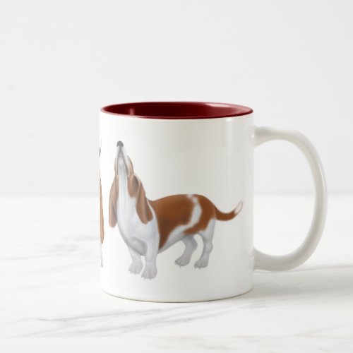 Basset Hounds Two Tone Mug