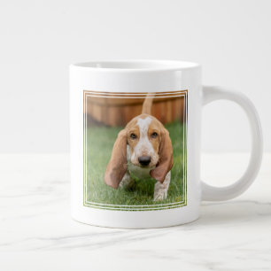 Basset Houng Puppy Walking Giant Coffee Mug