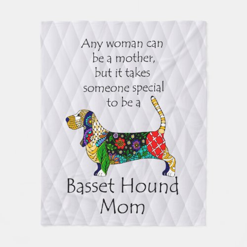 Basset Mom Fleece Blanket