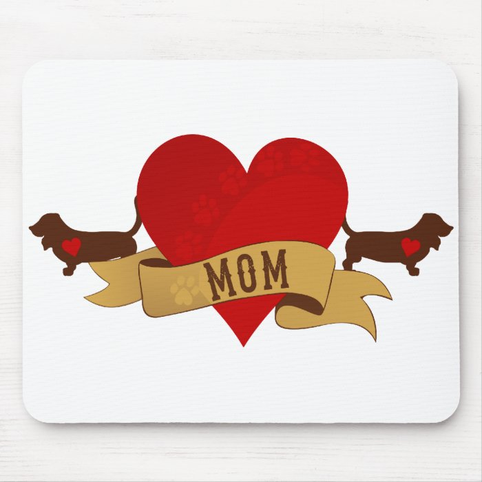 Basset Mom [Tattoo style] Mousepad