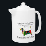 Basset Mom Teapot<br><div class="desc">This colorful Basset Hound teapot is a great gift for any Basset Mom.</div>