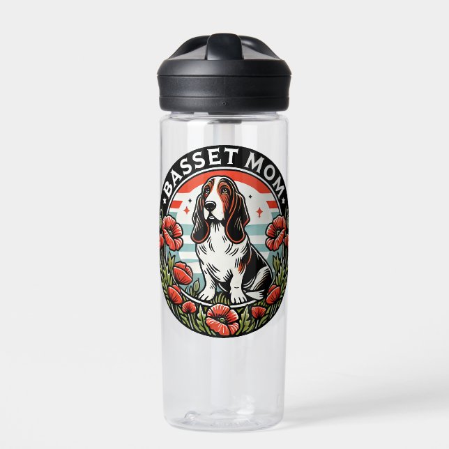 Basset Mom                                         Water Bottle (Front)