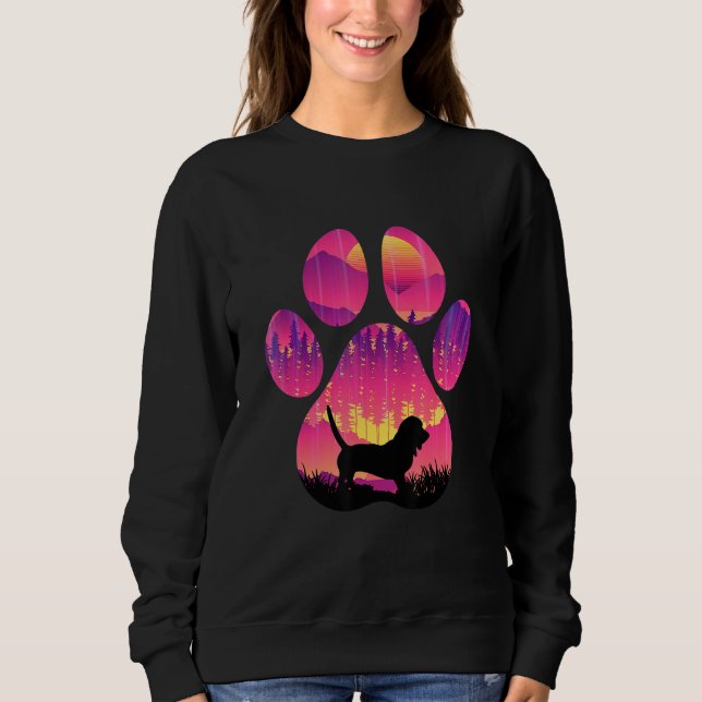 Basset Retriever Paw Mom Dad Dog  Women Men Sweatshirt (Front)