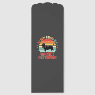 Basset Retriever Retro Sunset Dog Bookmarks