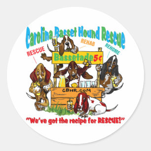 Bassetade Stand Classic Round Sticker