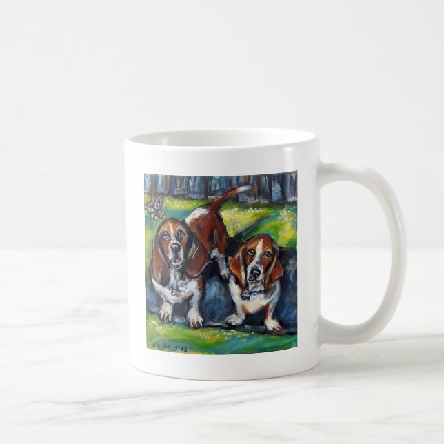Bassets Murphy & Maddy Coffee Mug (Right)