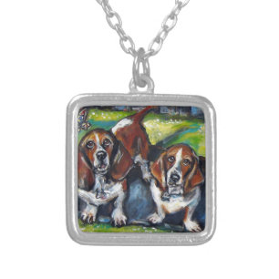 Bassets Murphy & Maddy Silver Plated Necklace