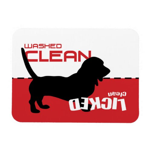 Bassett Hound Dog Dishwasher Magnet _ Licked Clean