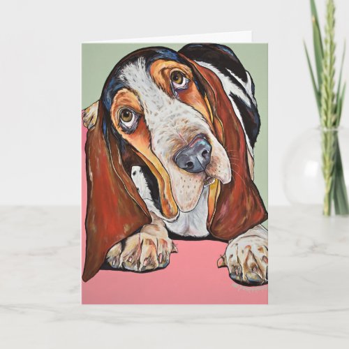 Bassett Hound Dog greeting card