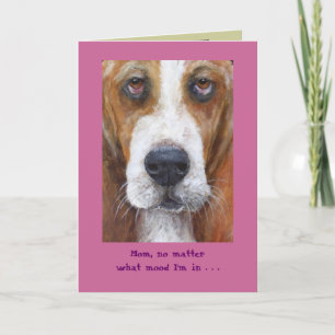 Bassett hound Mother's Day Card