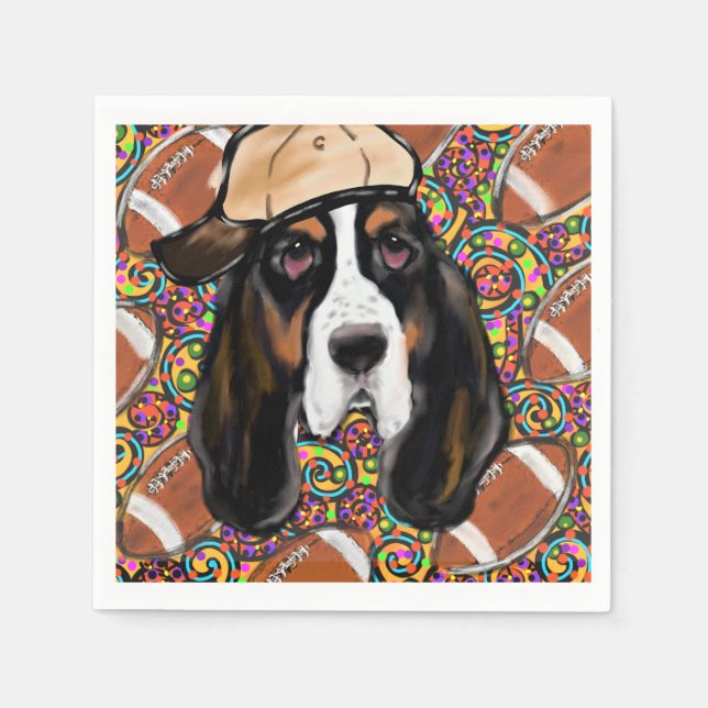 Bassett Hound Napkins (Front)