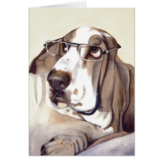 Bassett Hound Painted in Watercolour Cards