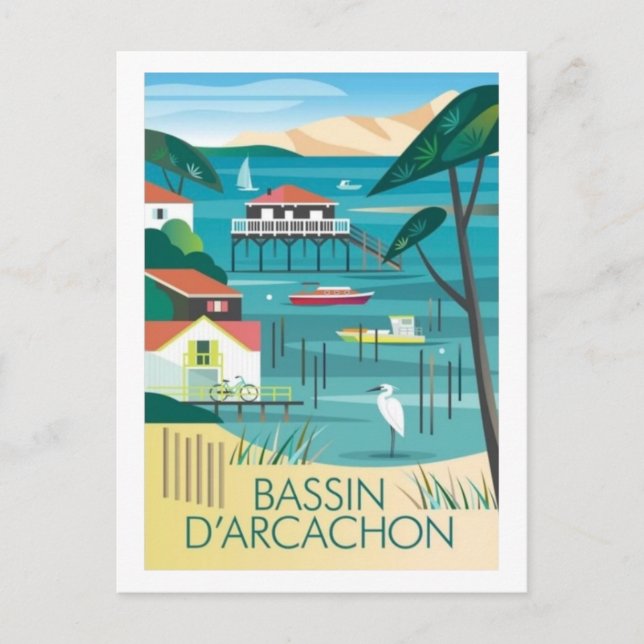 Bassin D'Arcachon, France Postcard (Front)