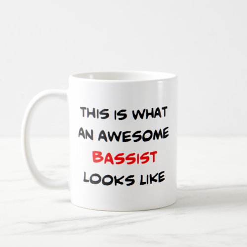 bassist awesome coffee mug