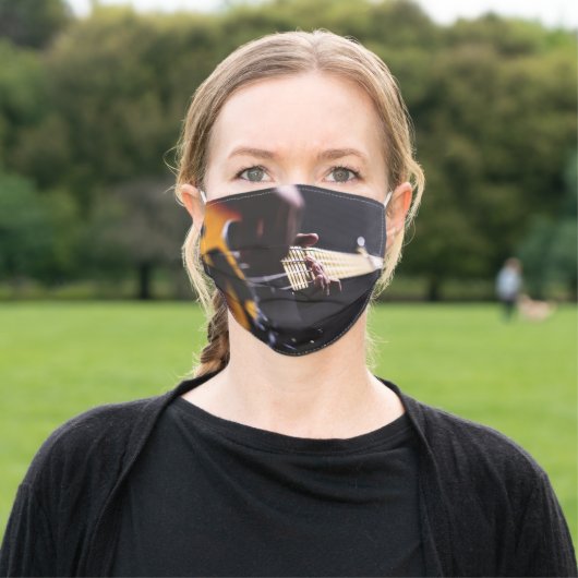 Bassist Bass Guitar Player Guitarist Musician Adult Cloth Face Mask (Outside)
