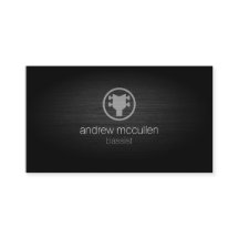 Bassist  Bass Headstock Icon BrushedMetal Musician