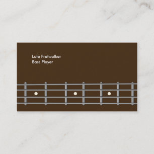 Bassist Business Cards Template Bass Guitar Neck