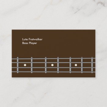 Bassist Business Cards Template Bass Guitar Neck by alinaspencil at Zazzle